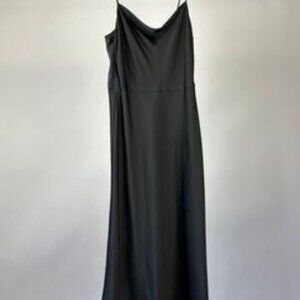 VINCE Women Size 2 Cowl Neck Satin Midi Slip Dress Classic 90s Style NWT w flaws